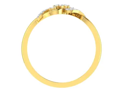 Solitaire Women Engagement Bypass Rings 3D print model