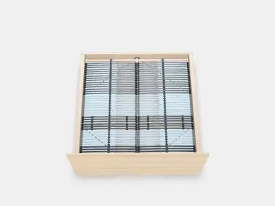 MALM Bed frame high w 2 storage boxes 29 Low-poly 3D model