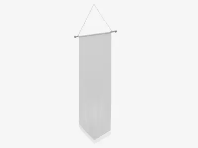Tall wall pennant 3D model