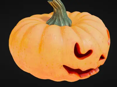 Halloween pumpkin Low-poly 3D model