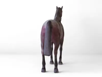 Horses full body Low-poly 3D model