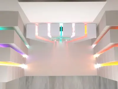 CHURCH INTERIOR DECOR Low-poly 3D model