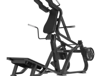 Hack Squat Machine Movement 3D model