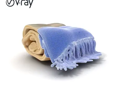 Cozy Textured Blanket Model Pack Low-poly 3D model