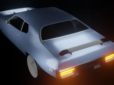 1971 Plymouth GTX Low-poly 3D model