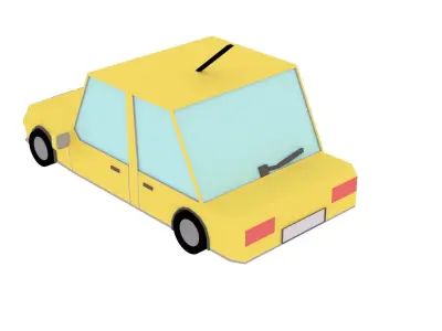 Low Poly Car for game Free low-poly 3D model
