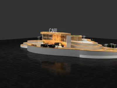 Mall Coffee shop 3D model