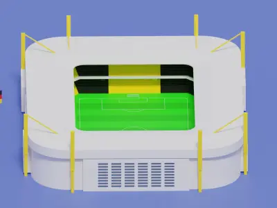 Signal Iduna Park Stadium Dortmund Germany 3D model