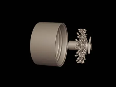 cadillac eldrado 1983 2 parts wheel 3D print model