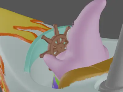 Patricks boat car 3D print model