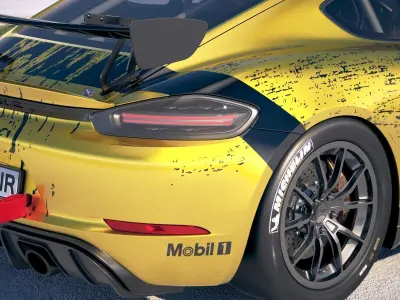 Porsche 718 Cayman GT4 Clubsport 2019 3D model
