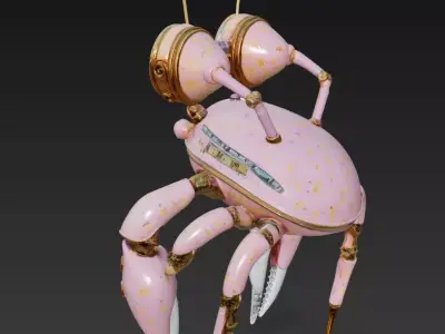 Luxury Mecha Crab - Fashion Robotic Sculpture 3D Model 3D print model
