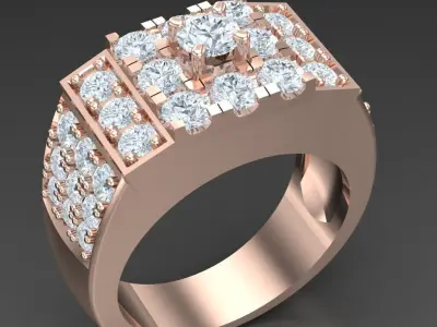 Luxury Men Rings Designs 5MR063 3D print model