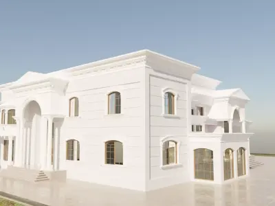 3d vaill house with car 3D model