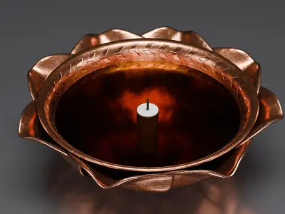 Oil Lamp Free low-poly 3D model