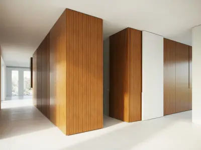 Teak veneer texture 3D model