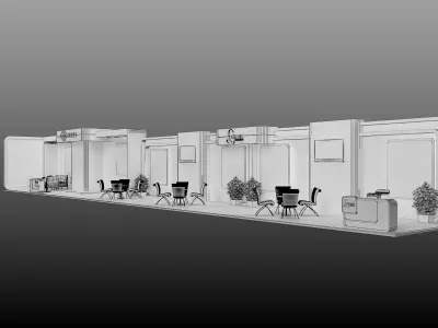 Booth Exhibition Stand a396 3D model