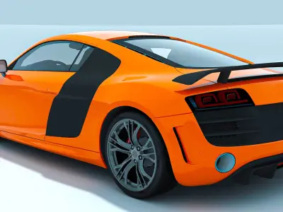 High Performance Mid Engine Sports Car 3D model