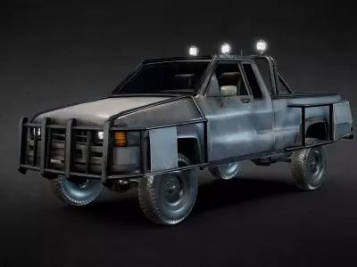 Pickup PBR Lowpoly Low-poly 3D model