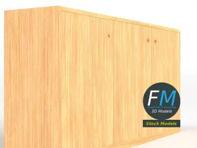 Wooden sideboard 1 3D model
