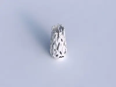Vase with smooth cuts and bulges   3D print model