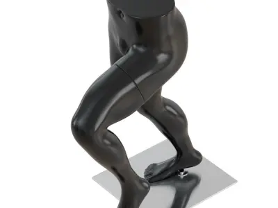 Male mannequin legs in running pose 101 3D model