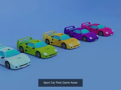Huge Car Pack Game Asset by PollyNova