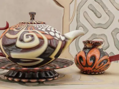 Hot African Tea Party 3D model