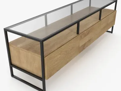Wooden Unit v1 Low-poly 3D model