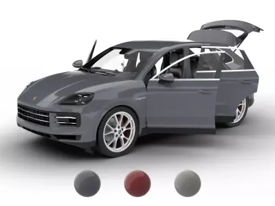 Porsche Cayenne S E-Hybrid Black Edition HQ 2025 3d model 3D model