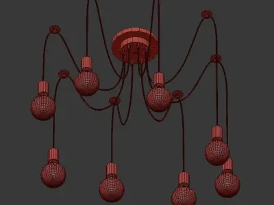 Spider Web Pendant 8 Black 3D model