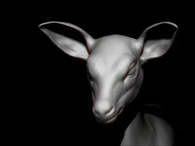 deer 3d print statue of 3D model