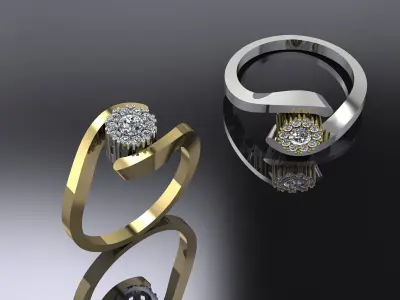 Jewelry Ring Gold 3D print model