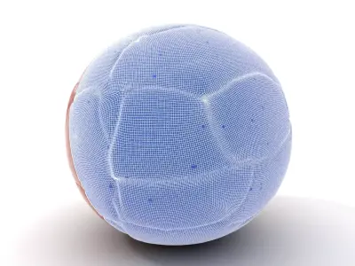 Vintage Leather Football model pack Low-poly 3D model