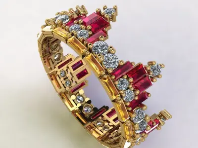 crown ring 3d  3D print model