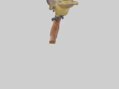 Cedar Waxwing statue model 3D model