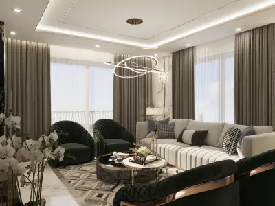  Luxurious and Inviting Living Space 3D model