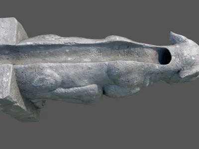 Gargoyle02 Low-poly 3D model