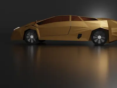 Mercedes Benz low poly Low-poly 3D model