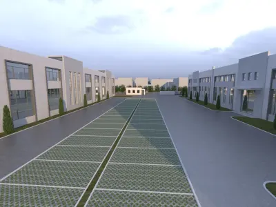industrial building 3D model 2