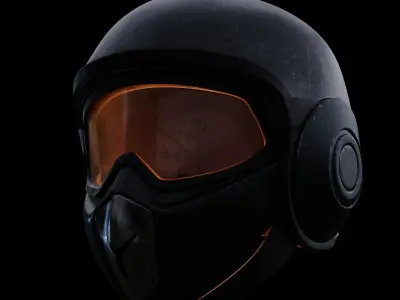 Helmet Metal Variant Low-poly 3D model