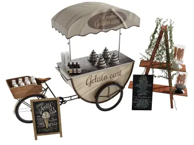 Ice cream bicycle 3 3D model