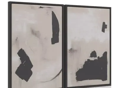 Asia Canvas Wall Art Renwil PBR 3D model