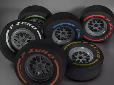 F1 tire collection 3D model