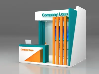 Booth Des 3m x 3m 3D model