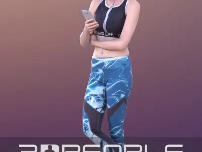 Valeska 10254 - Music Athletic Woman  Low-poly 3D model