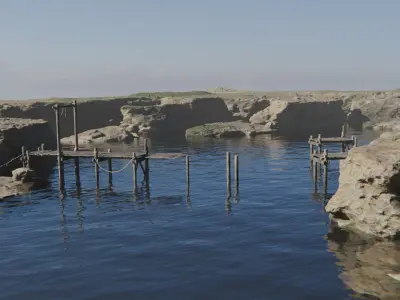 Coastal Scene 3D model