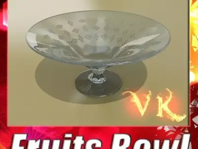 Glass Compote Bowl 3D model