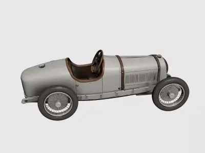 1910s Early Vintage Grand Prix Race Car Antique Open Wheel Racer 3D model
