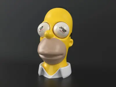 Homer head holder balls 3D print model